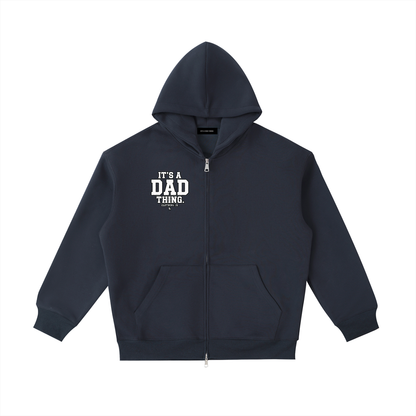 "listen up!" - Rad Dads collection - Essential Heavyweight Pocket Hoodie