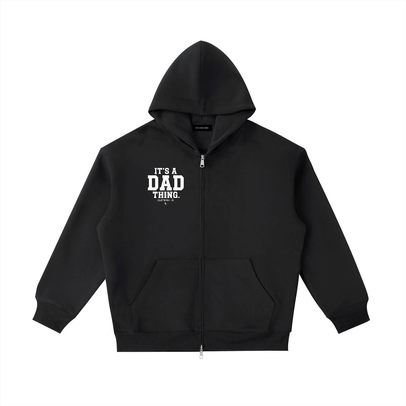 "listen up!" - Rad Dads collection - Essential Heavyweight Pocket Hoodie