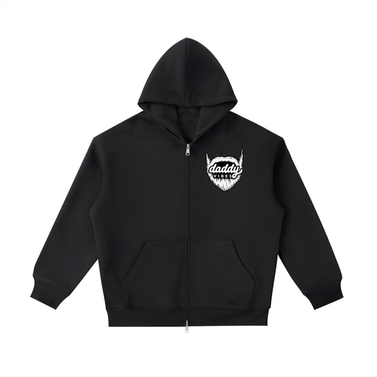 Daddy Vibes Zip Up Heavyweight Pocket Hoodie