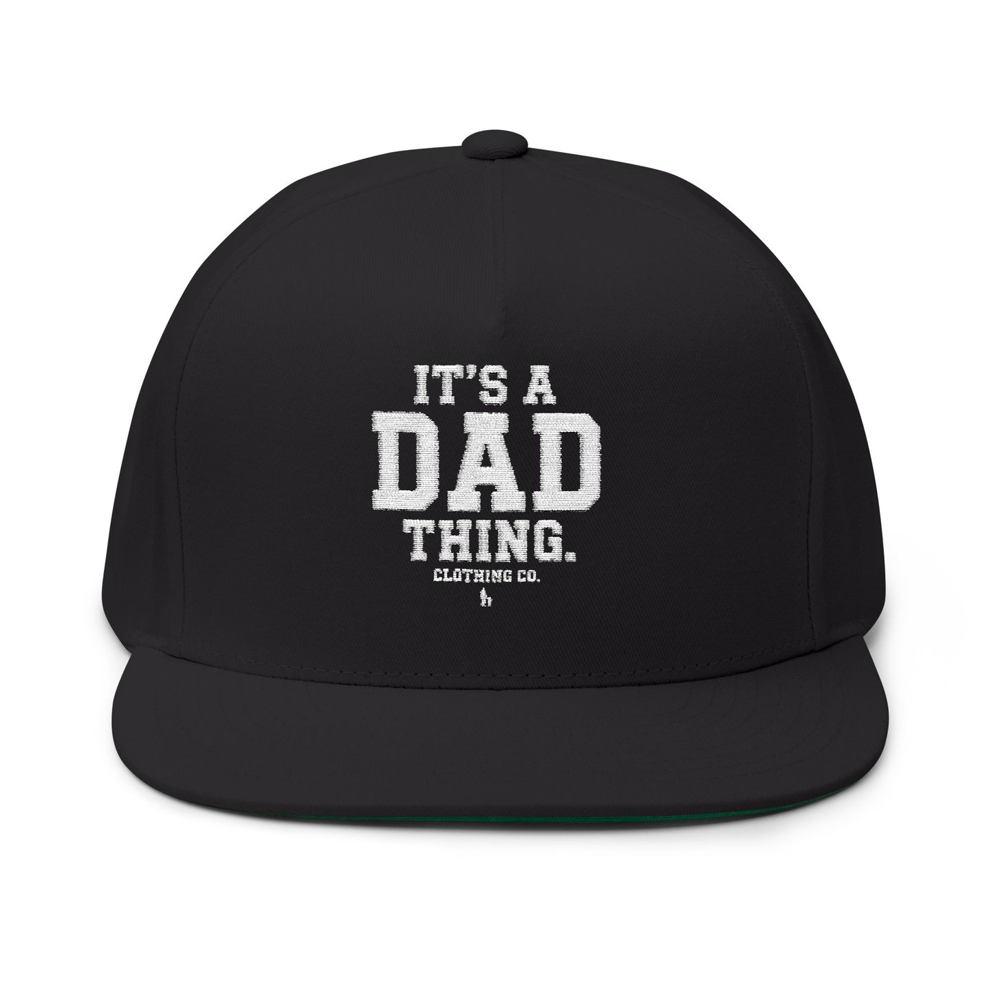Dad Life Flat Bill Cap — "It's a Dad Thing" Embroidered Snapback
