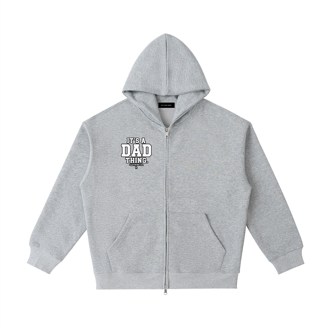 "listen up!" - Rad Dads collection - Essential Heavyweight Pocket Hoodie