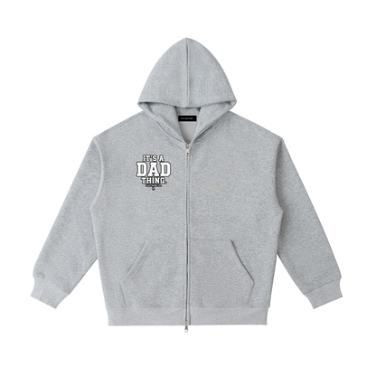 "listen up!" - Rad Dads collection - Essential Heavyweight Pocket Hoodie