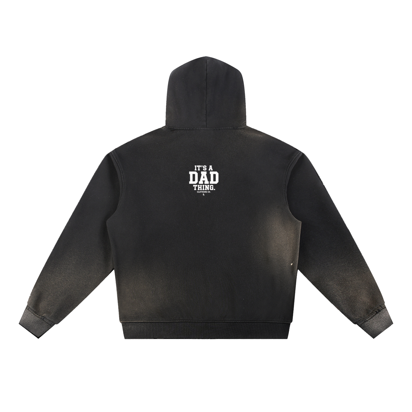 It's a Dad thing Branded logo - Sun Fade Frayed Fleece Hoodie