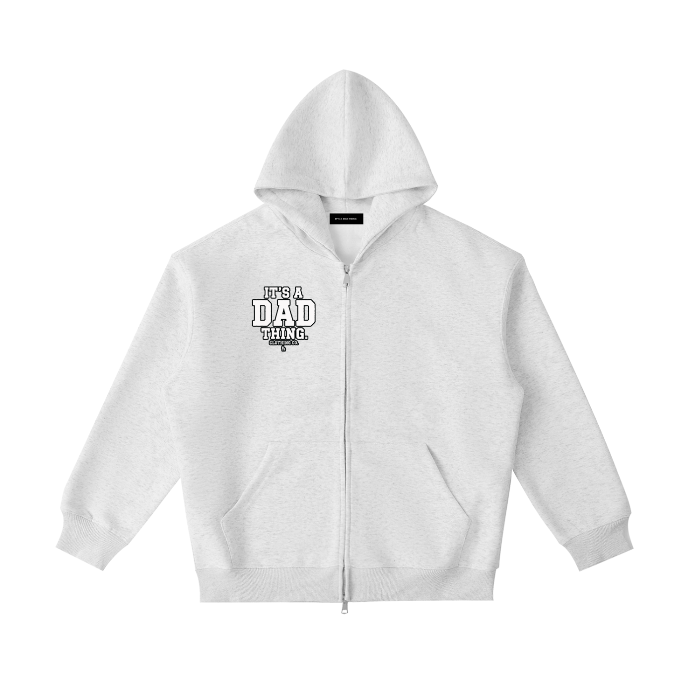 "listen up!" - Rad Dads collection - Essential Heavyweight Pocket Hoodie
