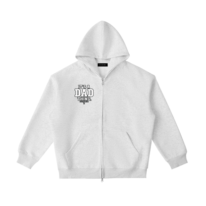 "listen up!" - Rad Dads collection - Essential Heavyweight Pocket Hoodie